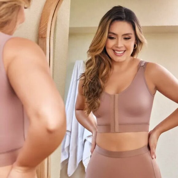 M-2XL POST SURGERY COMFORT SUPPORT BACK FAT SHAPER SECURE HOOK COMPRESSION BRA - Picture 4 of 7